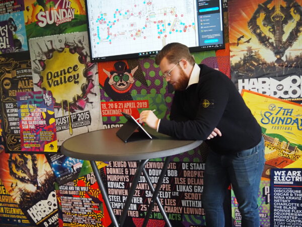 Planner aan het werk Planner aan het werk op kantoor