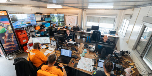 Centralisten aan het werk op een event